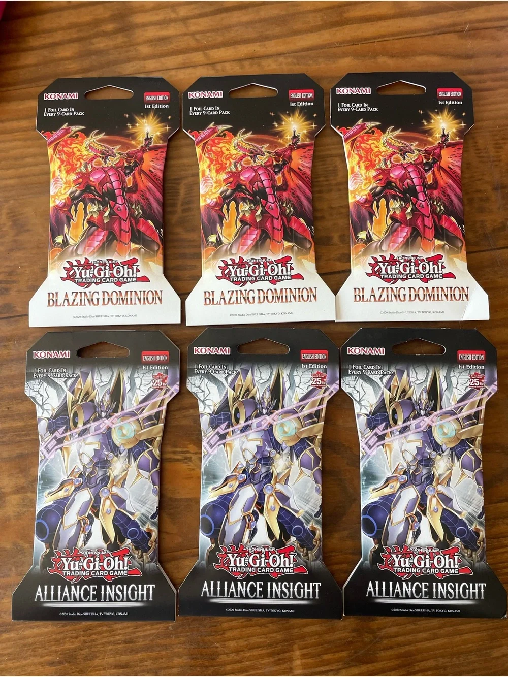 Yu-Gi-Oh! Trading Cards Blazing Dominion & Alliance Insight  NEW SEALED Lot of 6
